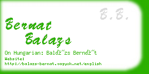 bernat balazs business card